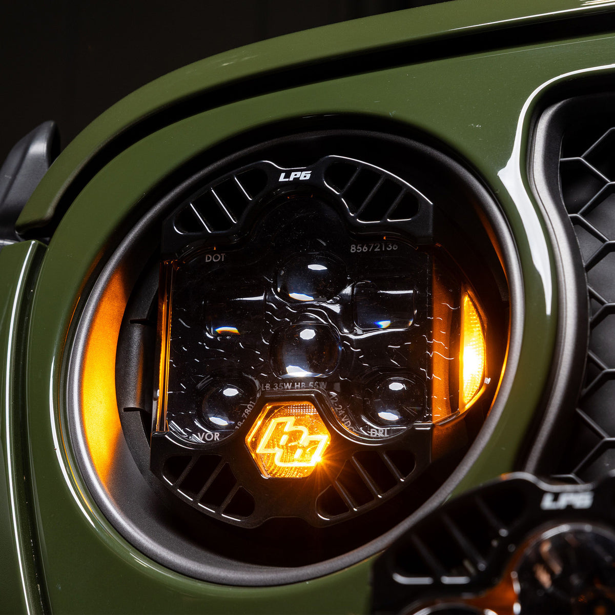 Baja Designs DOT LP6 LED Headlight Kit - Jeep 2018-2026 Wrangler JL; 2020-2026 Gladiator JT; NOTE w/Halogen Headlights