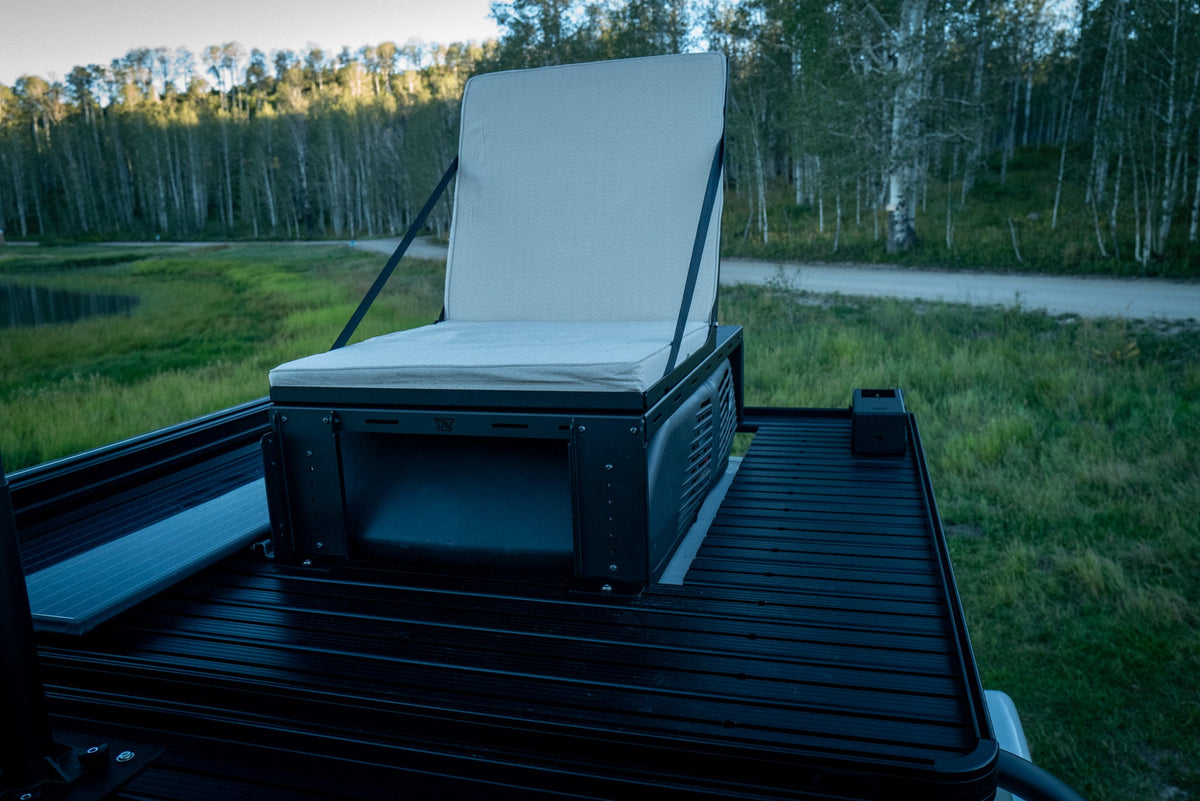 Canyon Adventure Vans Rooftop Lounge seating system for van roof racks