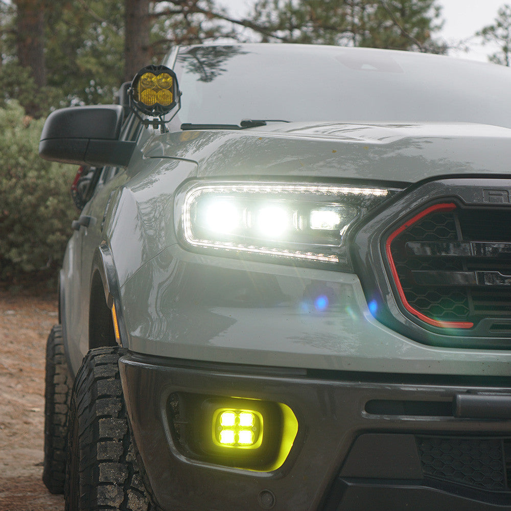 Baja Designs Ford Squadron SAE Fog Pocket Light Kit - Ford 2019-2023 Ranger; 2021-2025 Bronco NOTE: w/ OE Plastic Bumper