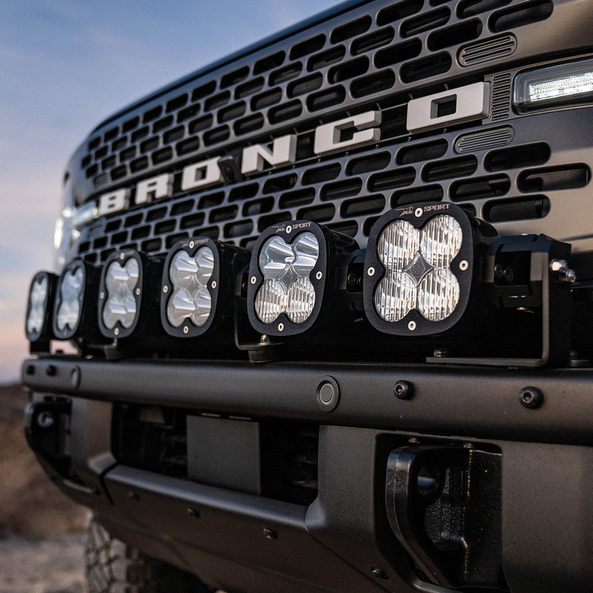 Baja Designs Ford XL Linkable Bumper Light Kit - Ford 2021-2026 Bronco; 2022-2026 Bronco Raptor; NOTE: w/ OE Steel Bumper