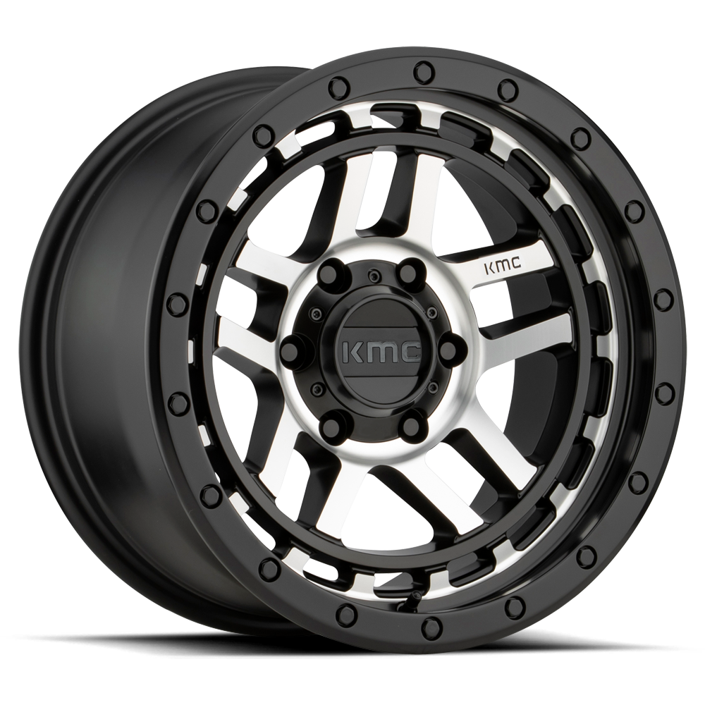 KMC Recon wheel in Satin Black Machined, universal fit