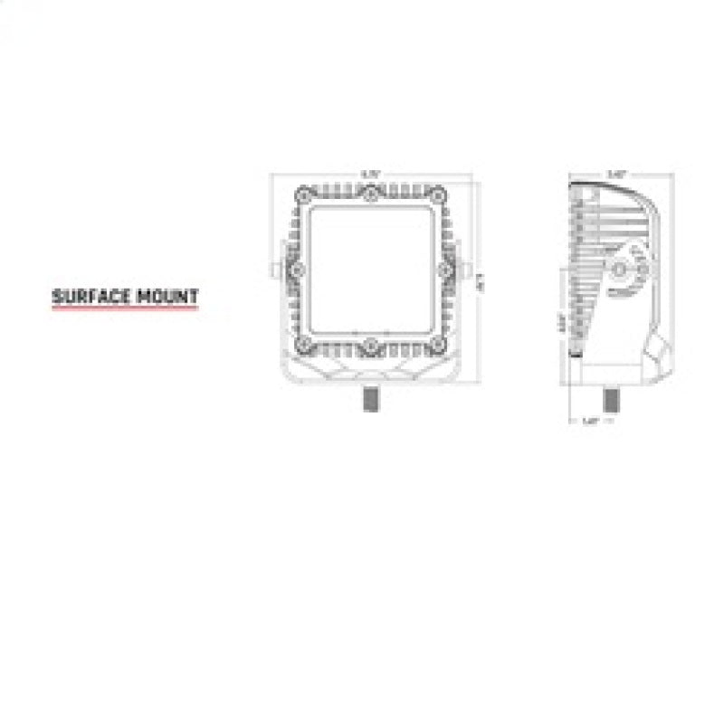 RIGID Q-Series LED Light, Spot, Amber PRO Lens