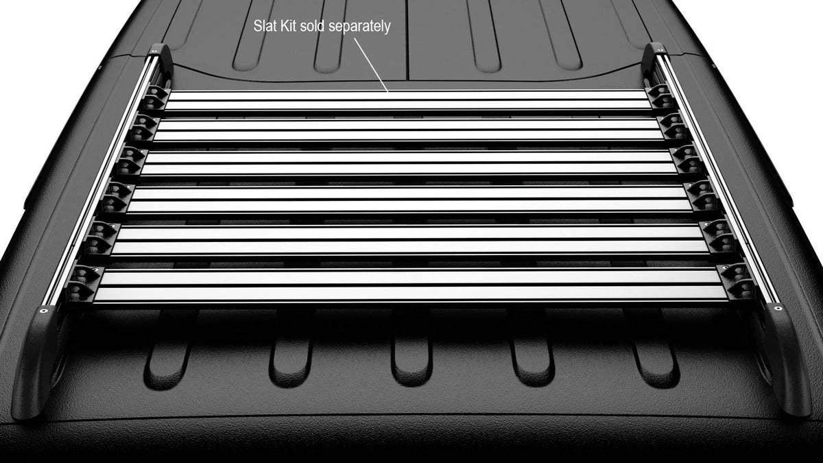 TeraFlex Nebo roof rack main rail kit, silver, 4-door for Jeep Wrangler JK 2007-2018