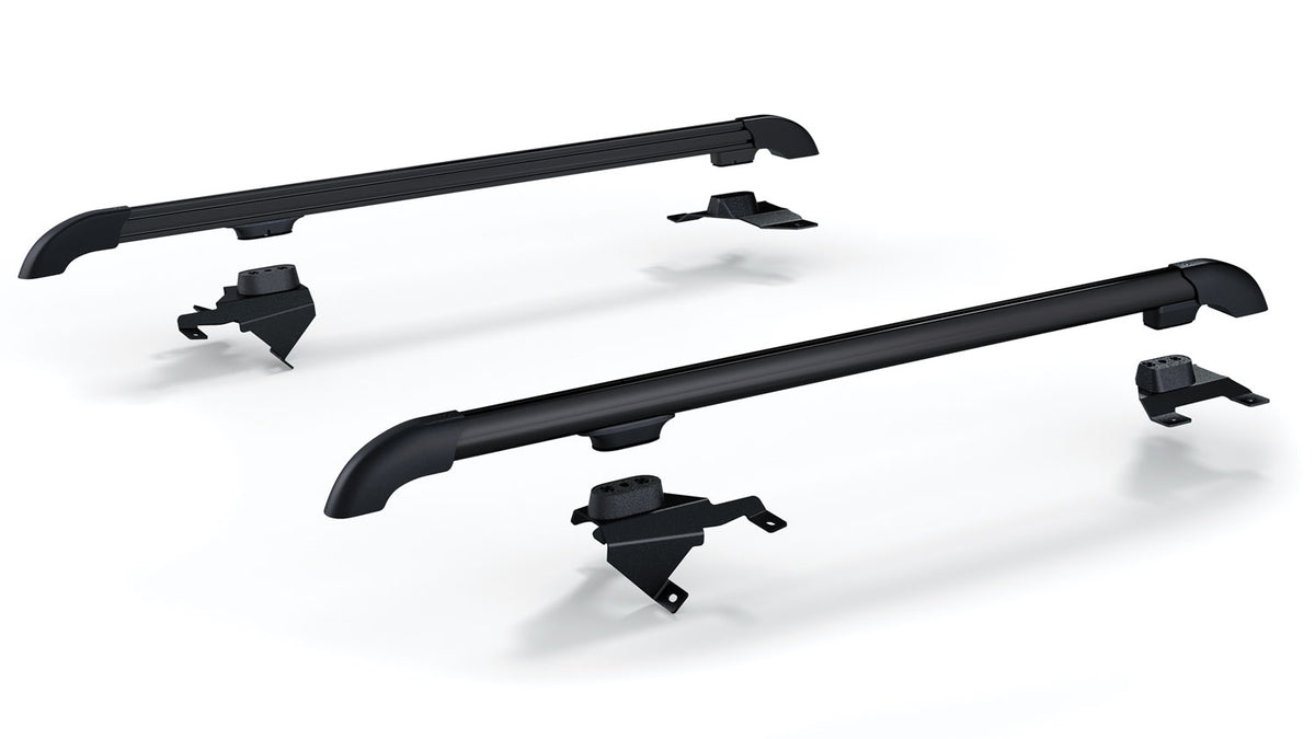 TeraFlex Nebo roof rack main rail kit, black, 4-door for Jeep Wrangler JK 2007-2018