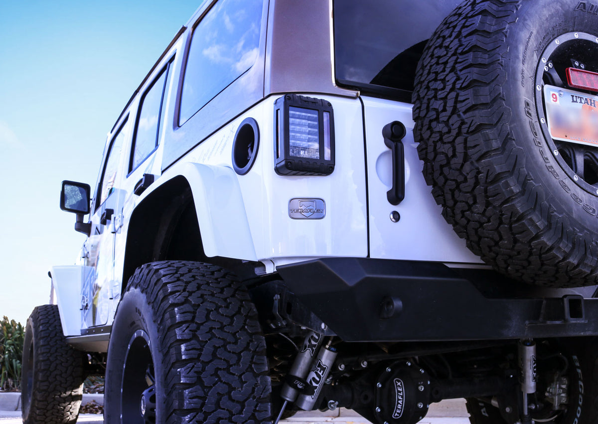 TeraFlex logo license plate delete badge for Jeep Wrangler JK 2007-2018