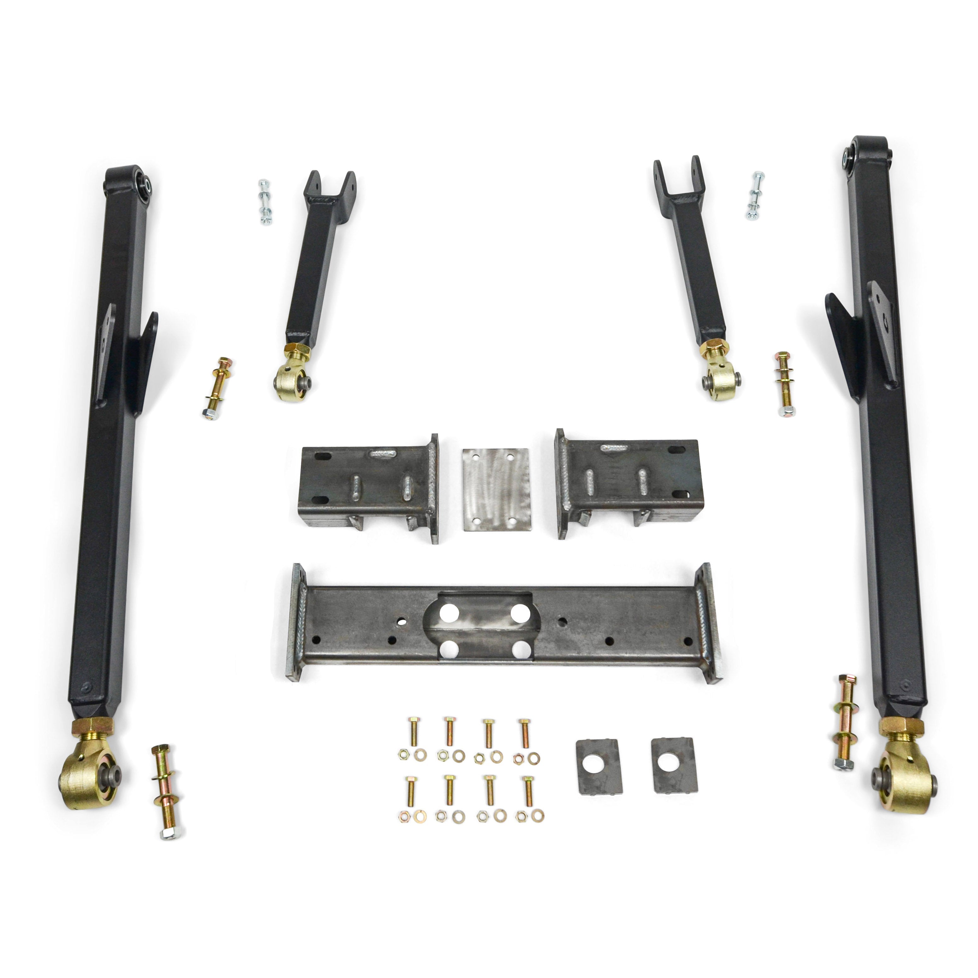 Heavy-duty vehicle suspension control arm kit with mounts and hardware for off-road trucks
