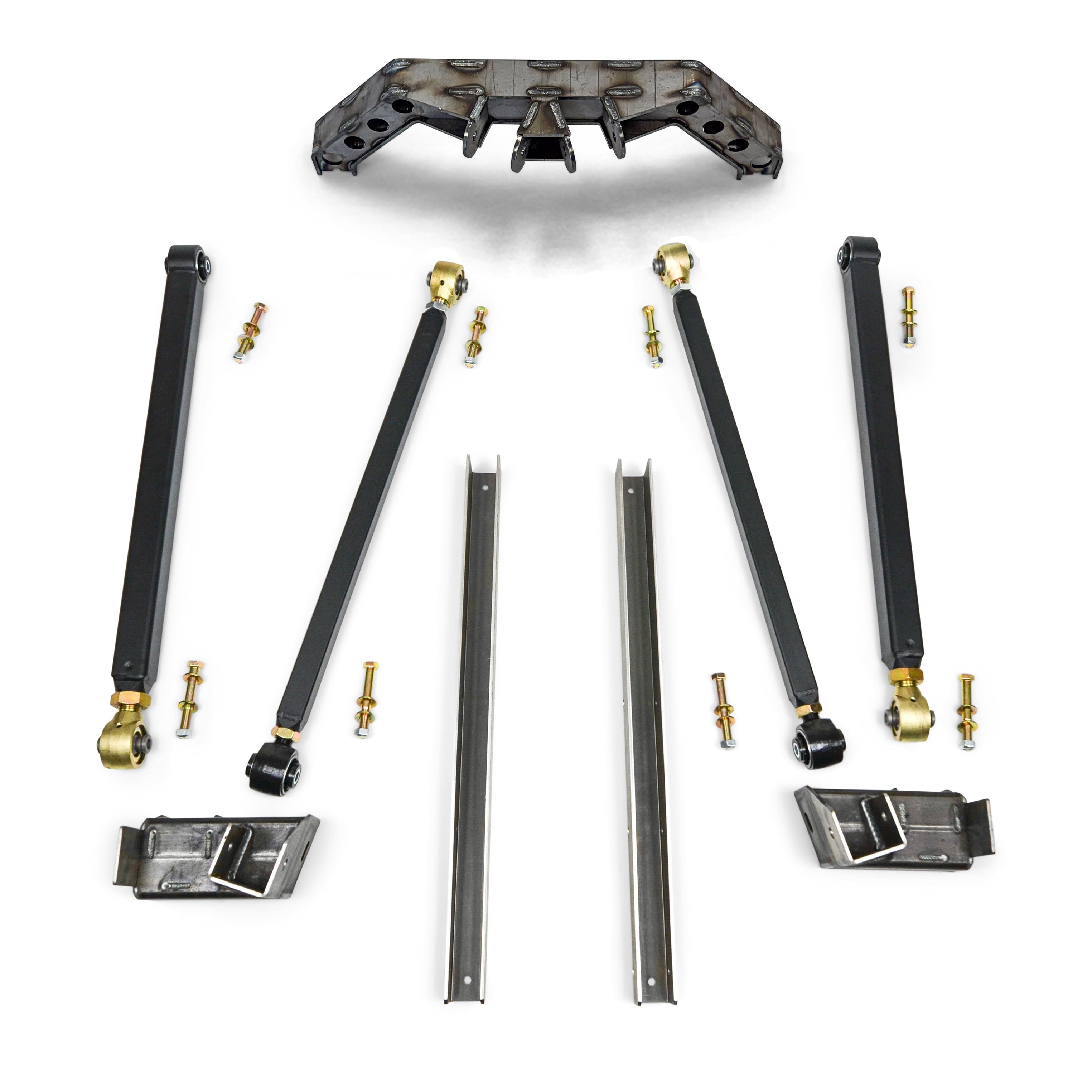 Heavy-duty vehicle suspension control arm kit with brackets and hardware for off-road trucks