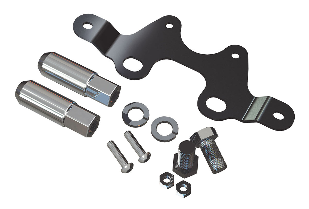 TeraFlex Alpha license plate and 3rd brake light mount kit, With Lug Nuts for Jeep Wrangler JK 2007-2018