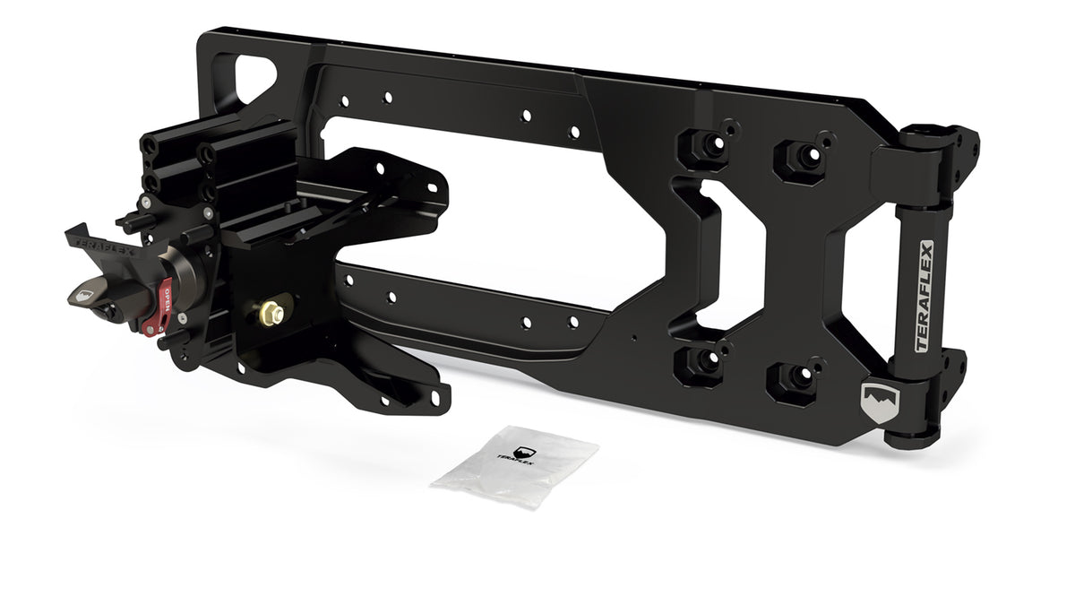 TeraFlex JL: Alpha HD Hinged Spare Tire Carrier & Adjustable Spare Tire Mount Kit (5x5")