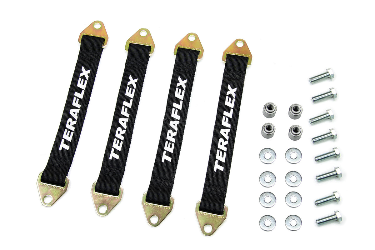 TeraFlex front and rear suspension limit strap kit (3-4 inch lift) for Jeep Wrangler JK 2007-2018
