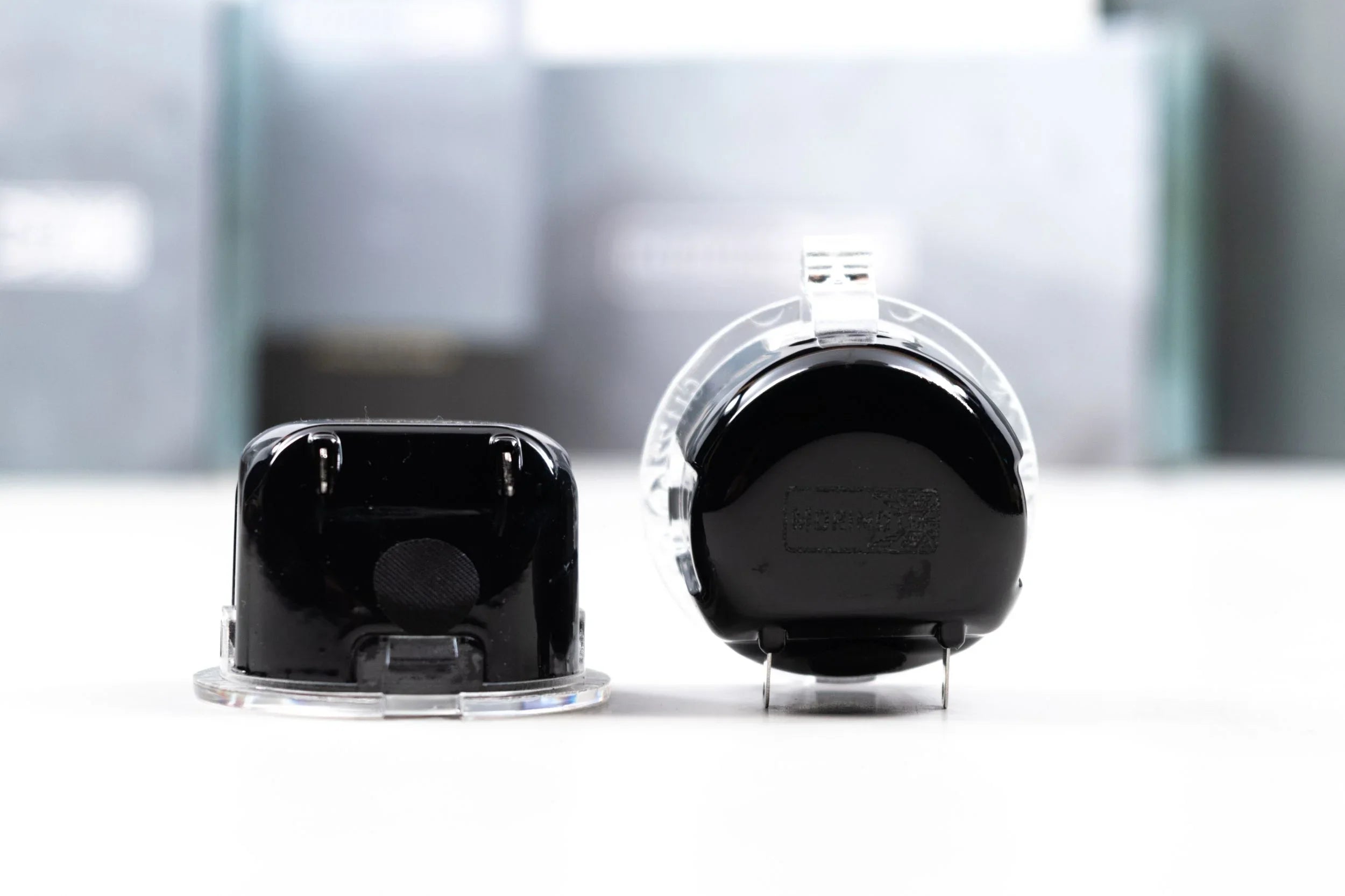 Toyota Tundra mirror lights, black and clear vehicle accessory, close-up front view