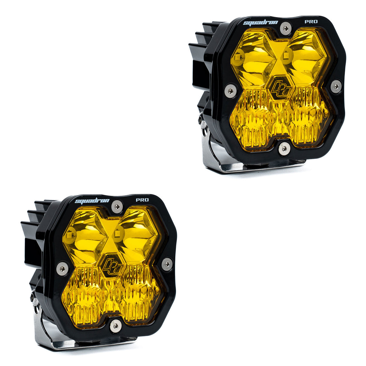 Baja Designs Squadron 2.0 Pro Black LED Auxiliary Light Pod Pair (No Harness)