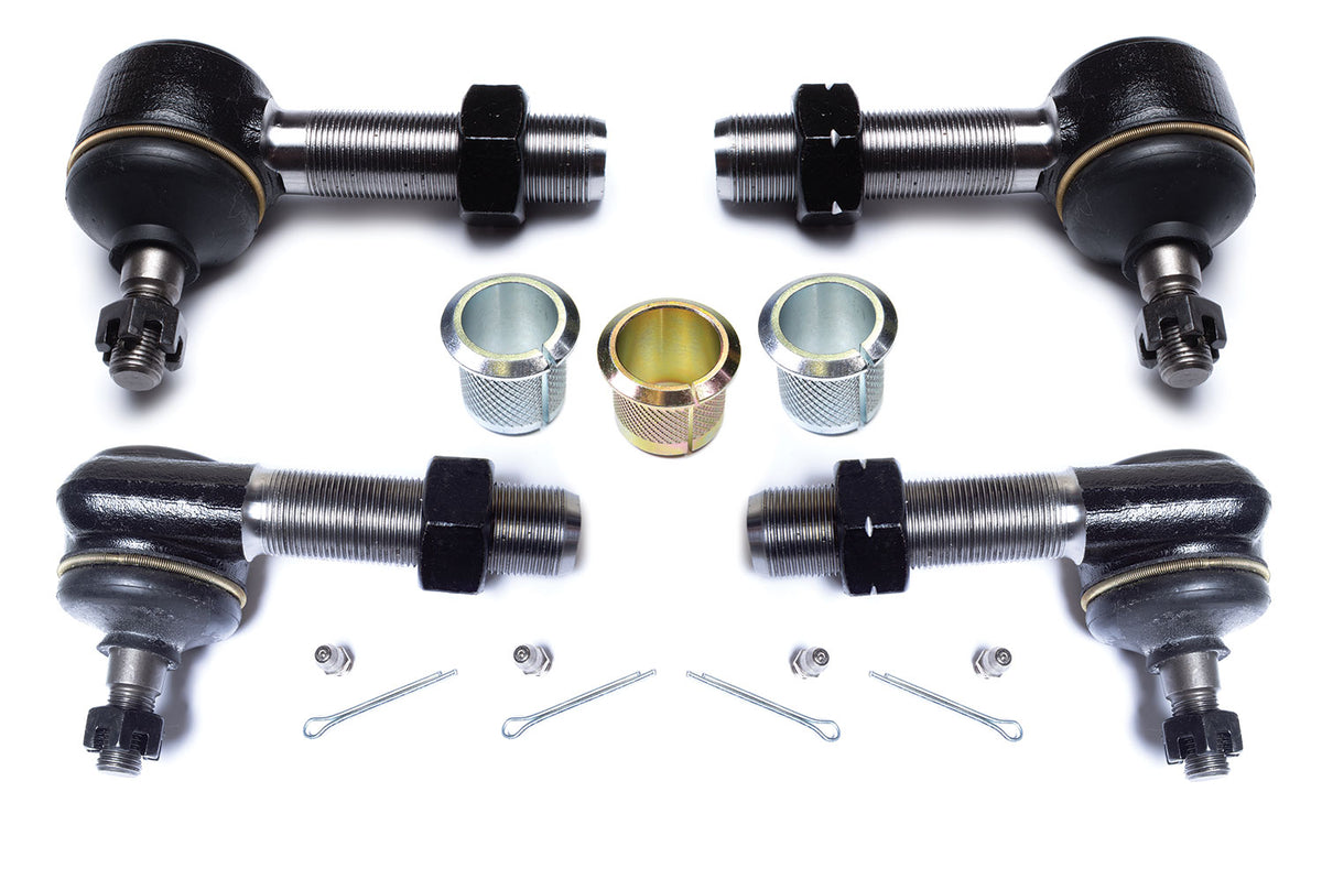 TeraFlex high steer drag link and tie rod end kit with insert sleeves for Jeep Wrangler TJ