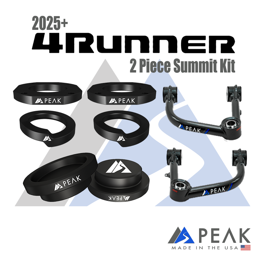 Peak Suspension 2025+ Toyota 4Runner 2-Piece Summit Kit – 2.25" Lift for 2025+ Toyota 4Runner