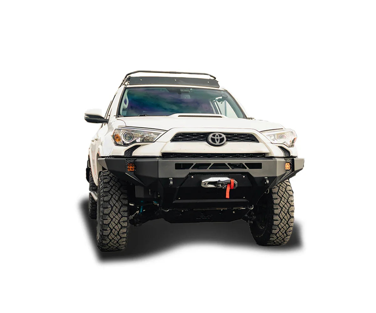 Toyota 4Runner with off-road front bumper and winch, equipped for overlanding