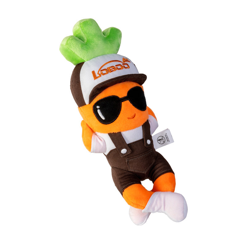 LOBOO Plush Motorcycle Mascot – Soft Adventure Buddy with Multiple Mounting Loops for Panniers, Crash Bars & Backpacks