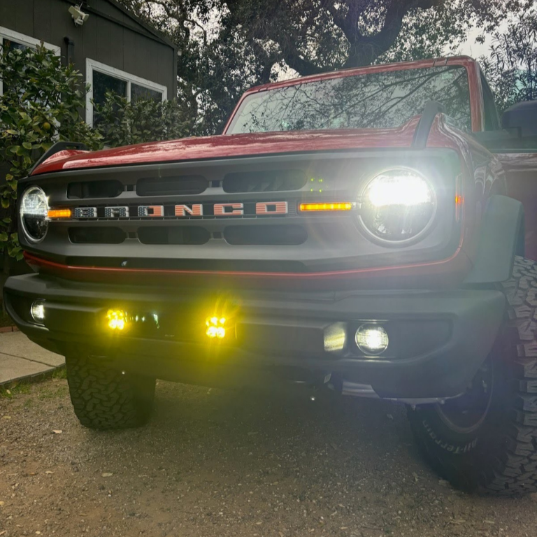 2021-2023+ Ford Bronco Stock Plastic Bumper Dual Light Mount