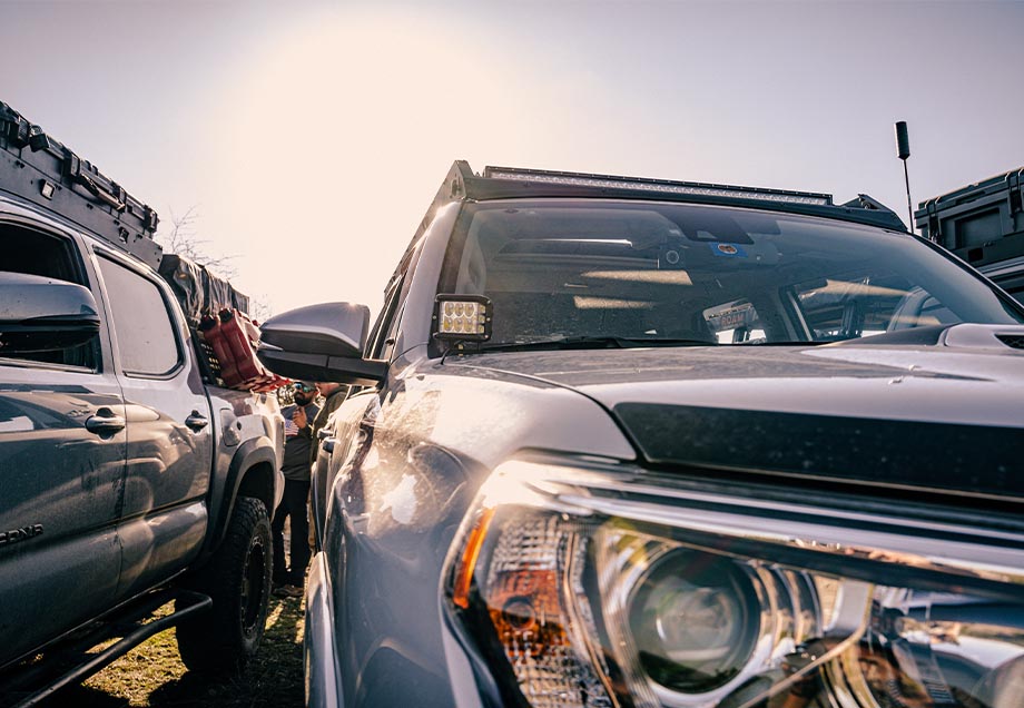 Cali Raised LED Low Profile LED Ditch Light Brackets Kit For 2010-2024 Toyota 4Runner