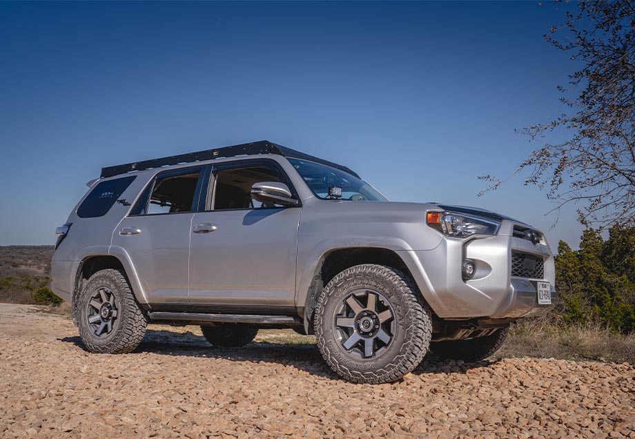 Cali Raised LED Low Profile LED Ditch Light Brackets Kit For 2010-2024 Toyota 4Runner