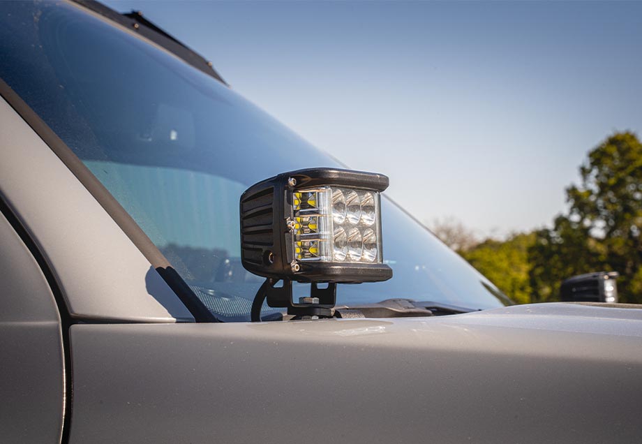 Cali Raised LED Low Profile LED Ditch Light Brackets Kit For 2010-2024 Toyota 4Runner