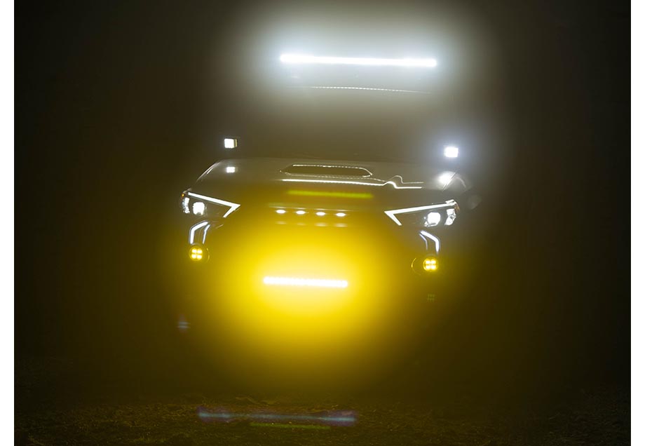 Cali Raised LED Low Profile LED Ditch Light Brackets Kit For 2010-2024 Toyota 4Runner