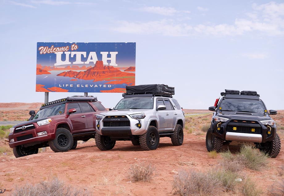 Cali Raised LED Low Profile LED Ditch Light Brackets Kit For 2010-2024 Toyota 4Runner