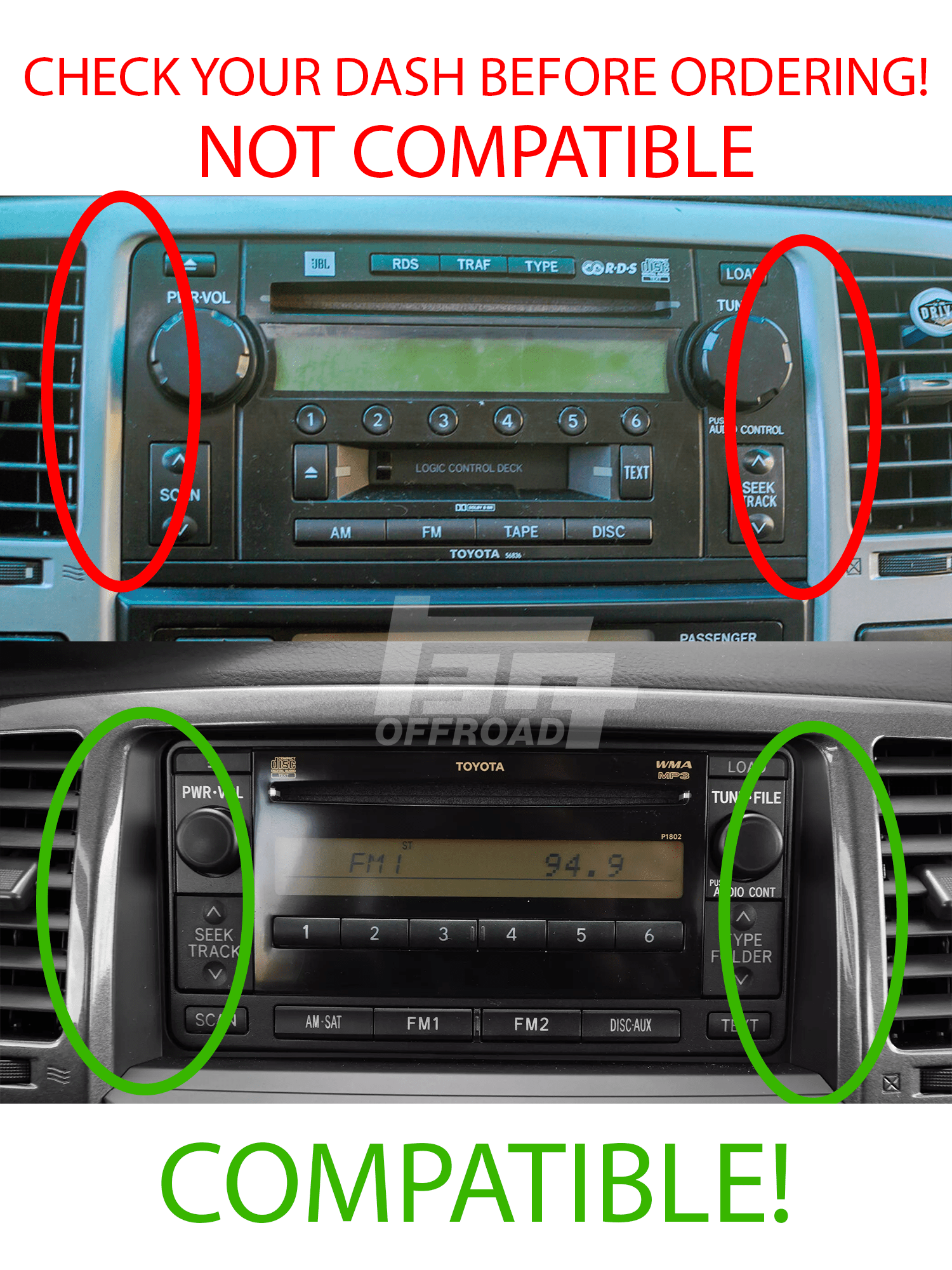 TEQ Offroad 4th Gen 4Runner (03 - 09) Center Console Modular Accessory Dash Mount (MAM)