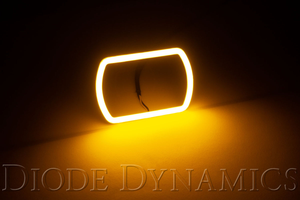 Diode Dynamics Switchback Rounded Rectangle Halos for trucks and SUVs – lit