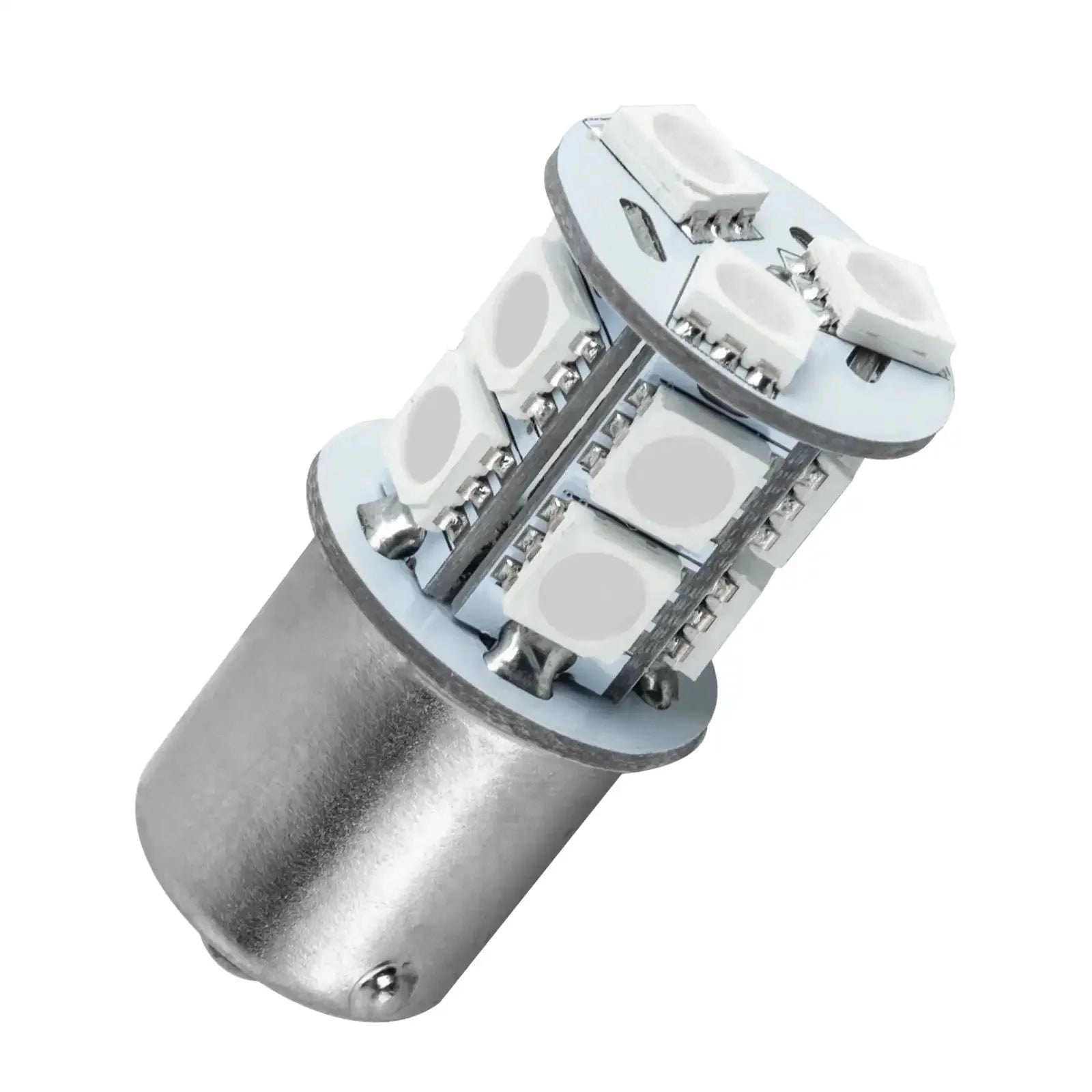 Close-up of LED automotive bulb for off-road or overlanding vehicle lighting upgrades