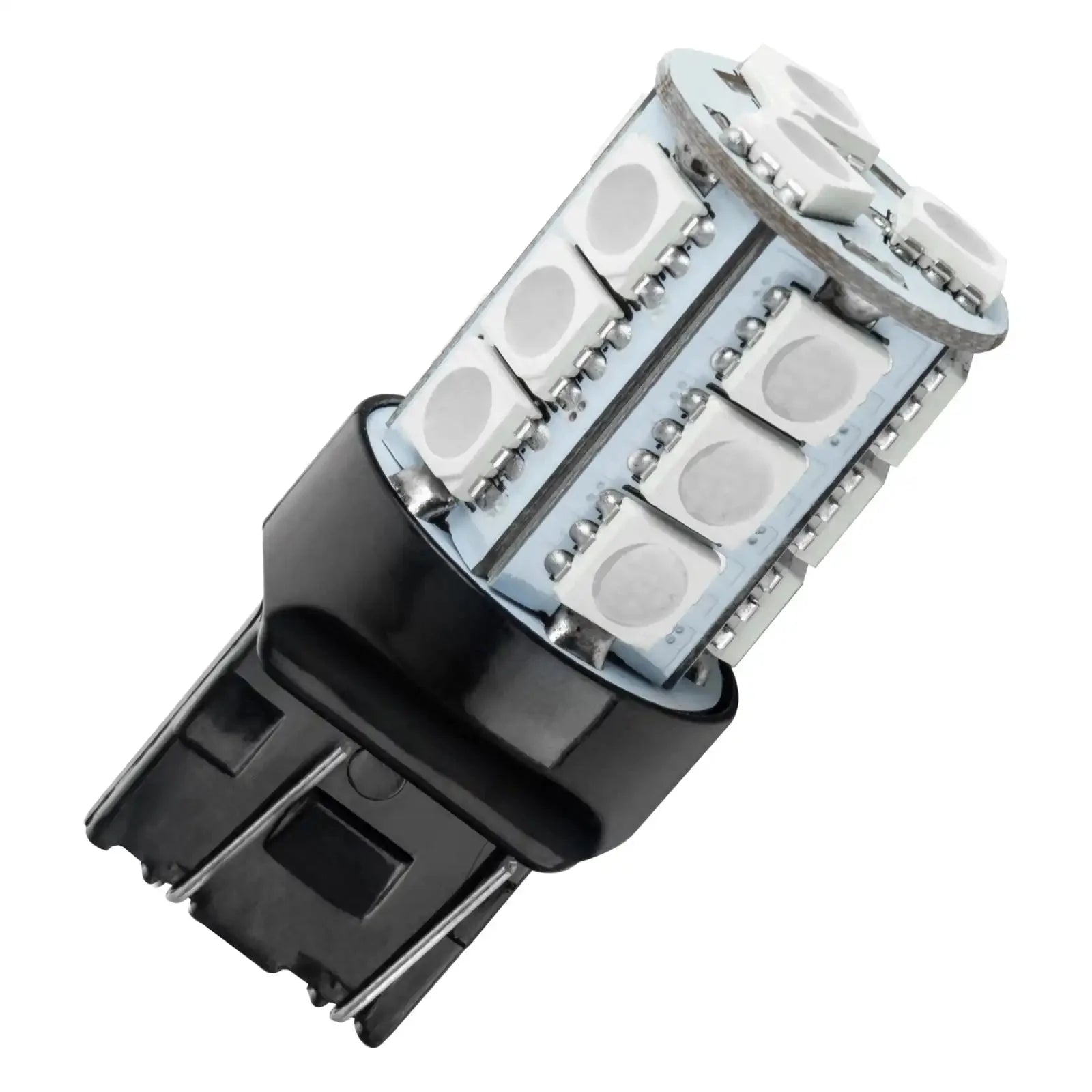 Close-up of an LED automotive bulb for off-road and expedition vehicle lighting