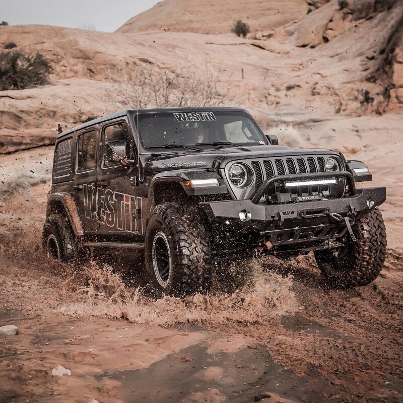 Westin WJ2 Full Width Front Bumper with Bull Bar, fits Jeep Wrangler