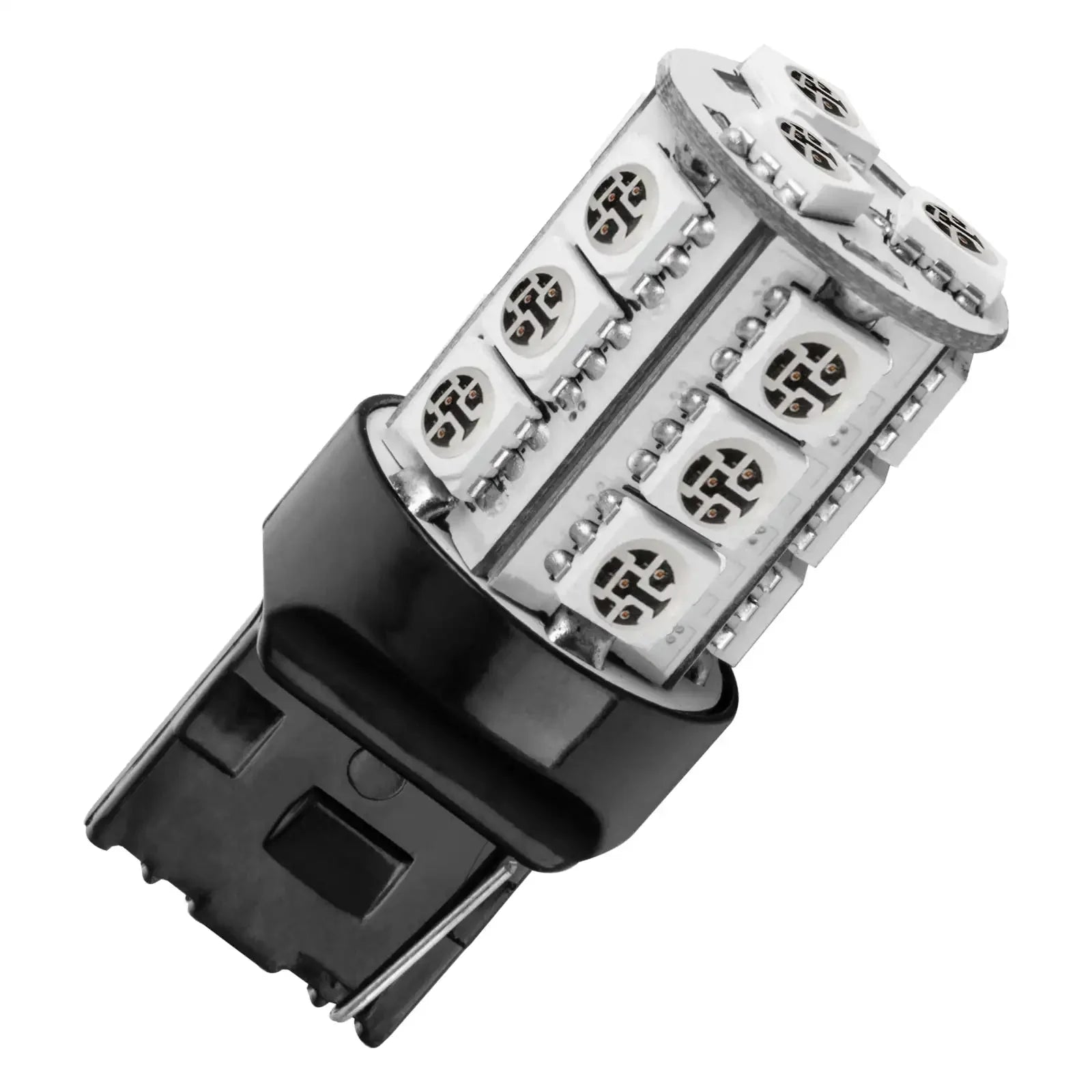 Close-up of LED automotive light bulb for overlanding vehicles and truck accessories
