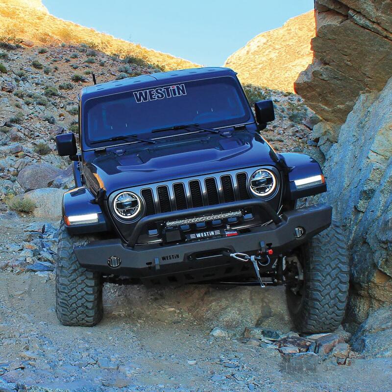 Westin WJ2 Full Width Front Bumper with Bull Bar, fits Jeep Wrangler