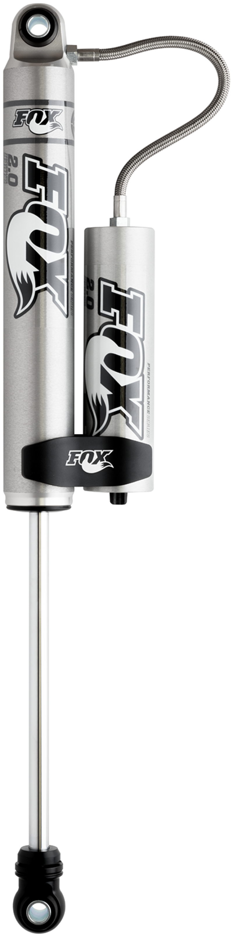 FOX 2.0 Performance Series Smooth Body Remote Reservoir Rear Shock (4-6 in. Lift), fits Chevy Silverado HD 2500/3500