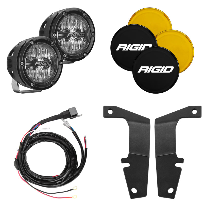 RIGID A-Pillar Light Kit with 4 in. 360-Series Drive Lights, fits Toyota 4Runner