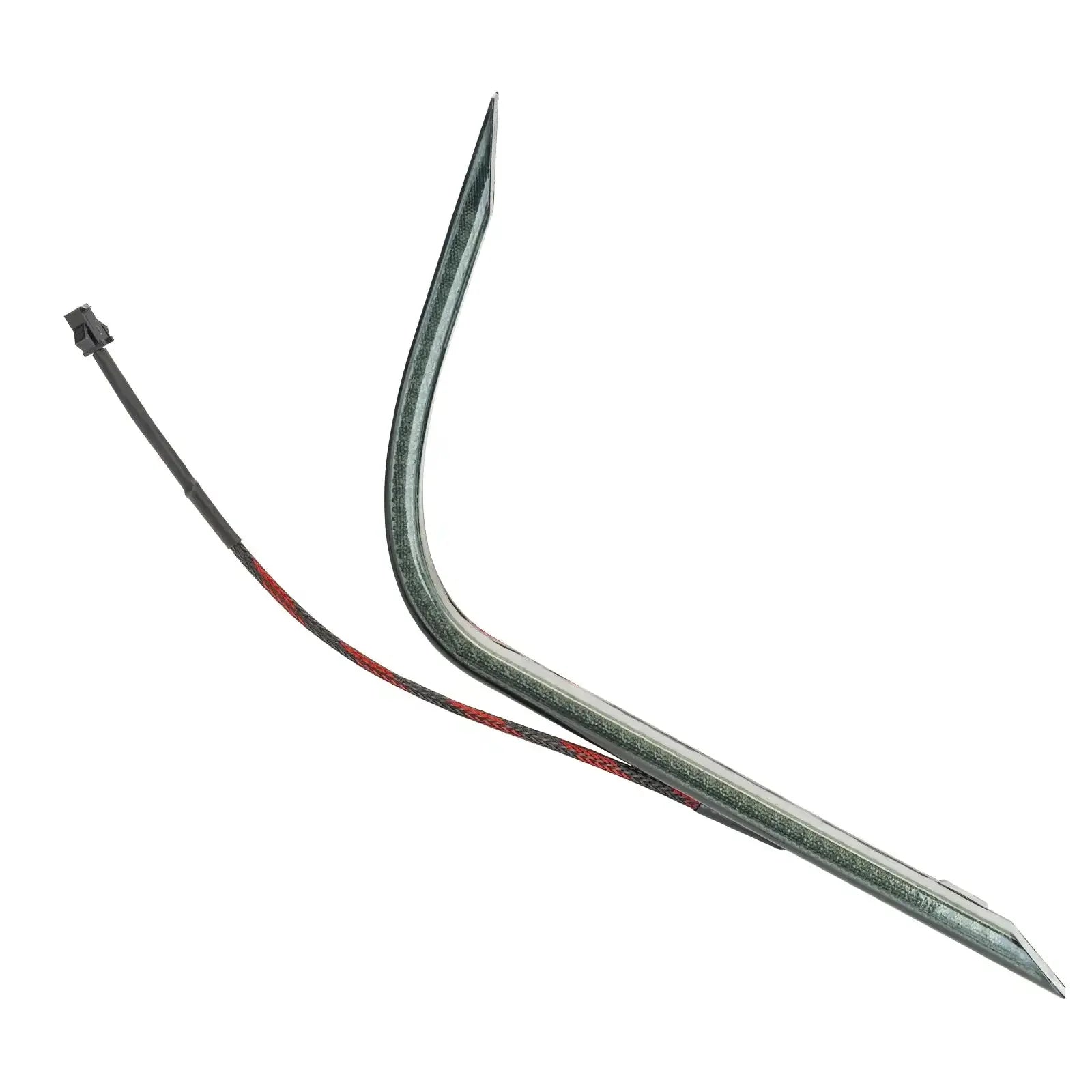 Metal automotive wiring harness with connector for overlanding vehicles on white background