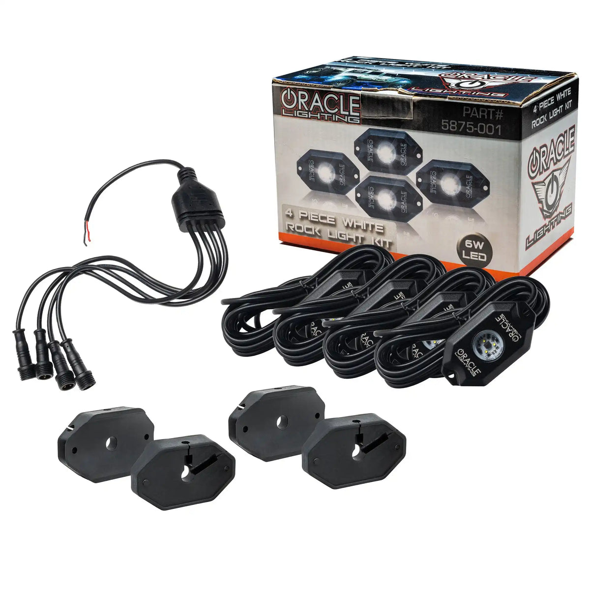 ORACLE Lighting white 4-piece underbody rock light kit for universal fit