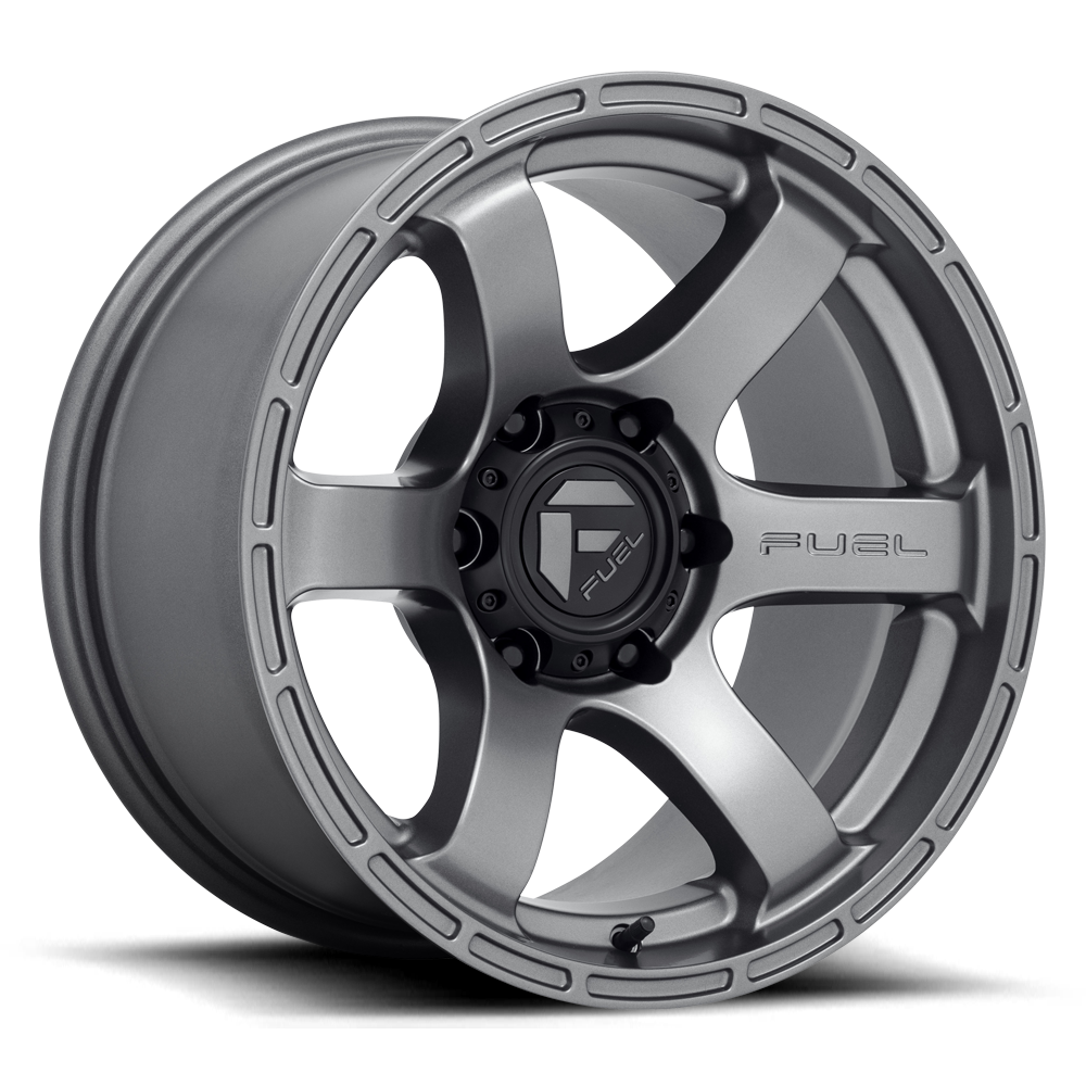 Fuel Rush D767 Matte Gunmetal wheel, multiple bolt patterns