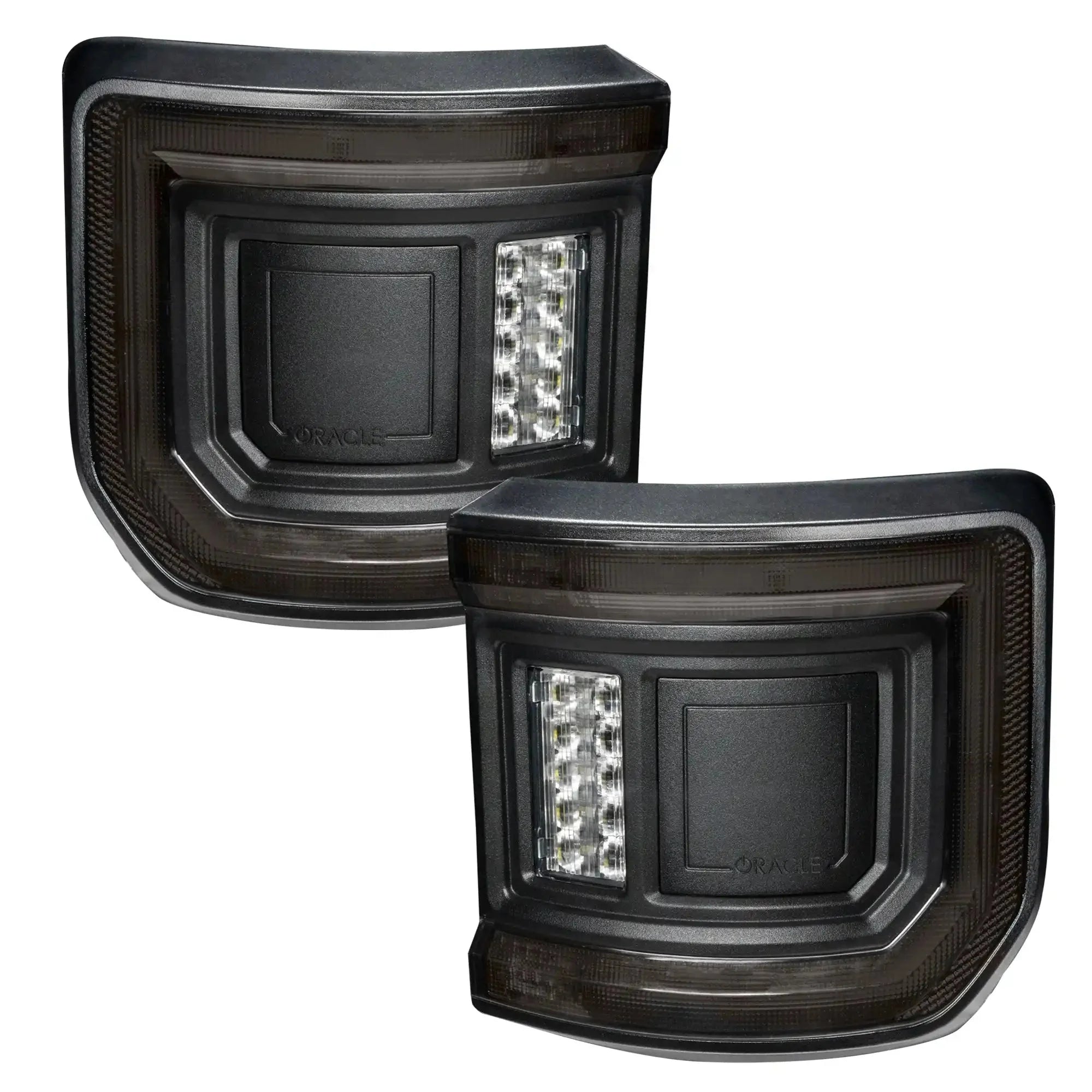Pair of black smoked LED front turn signal lights for Toyota Tacoma
