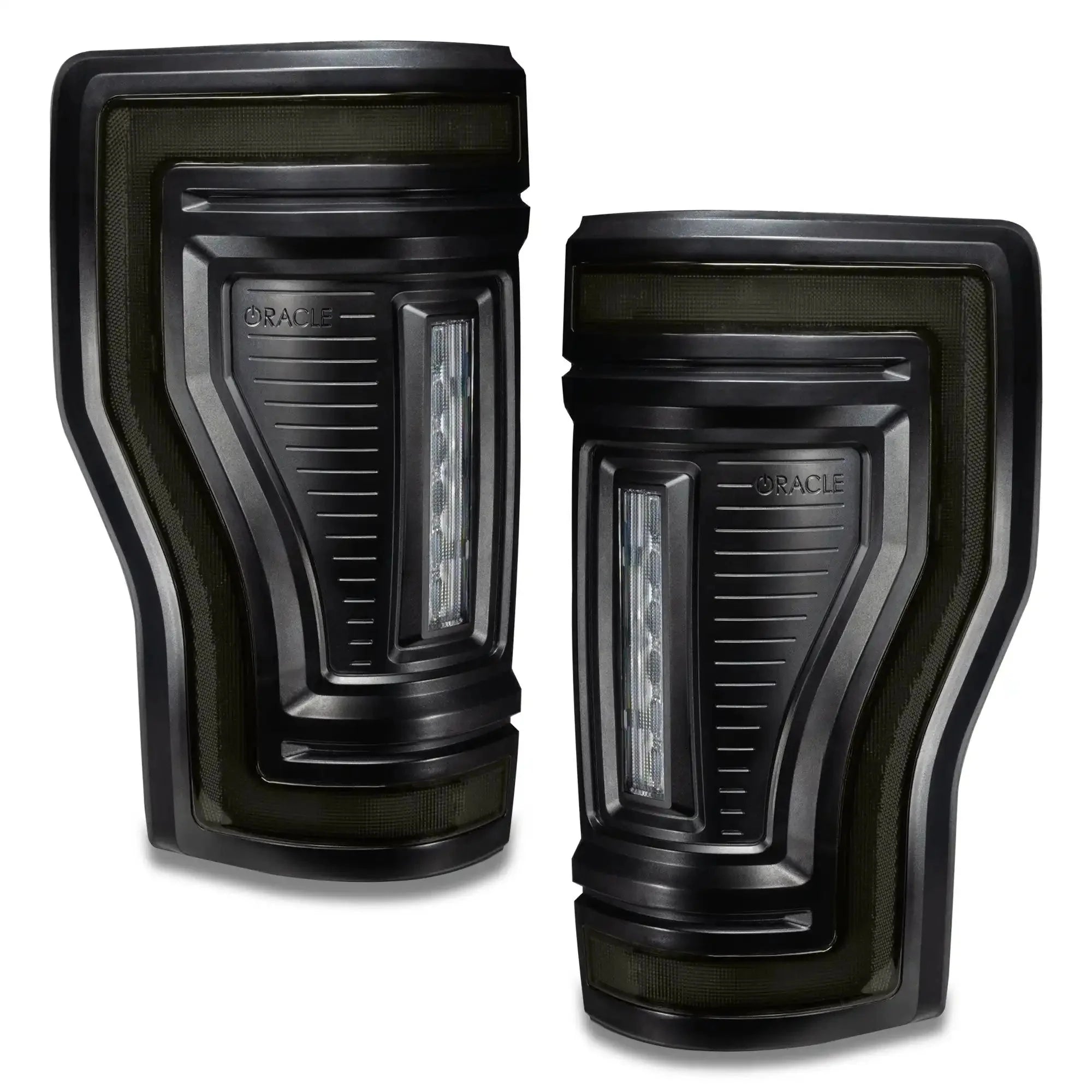 Black LED tail lights for Toyota Tacoma, rugged design, off-road vehicle accessory