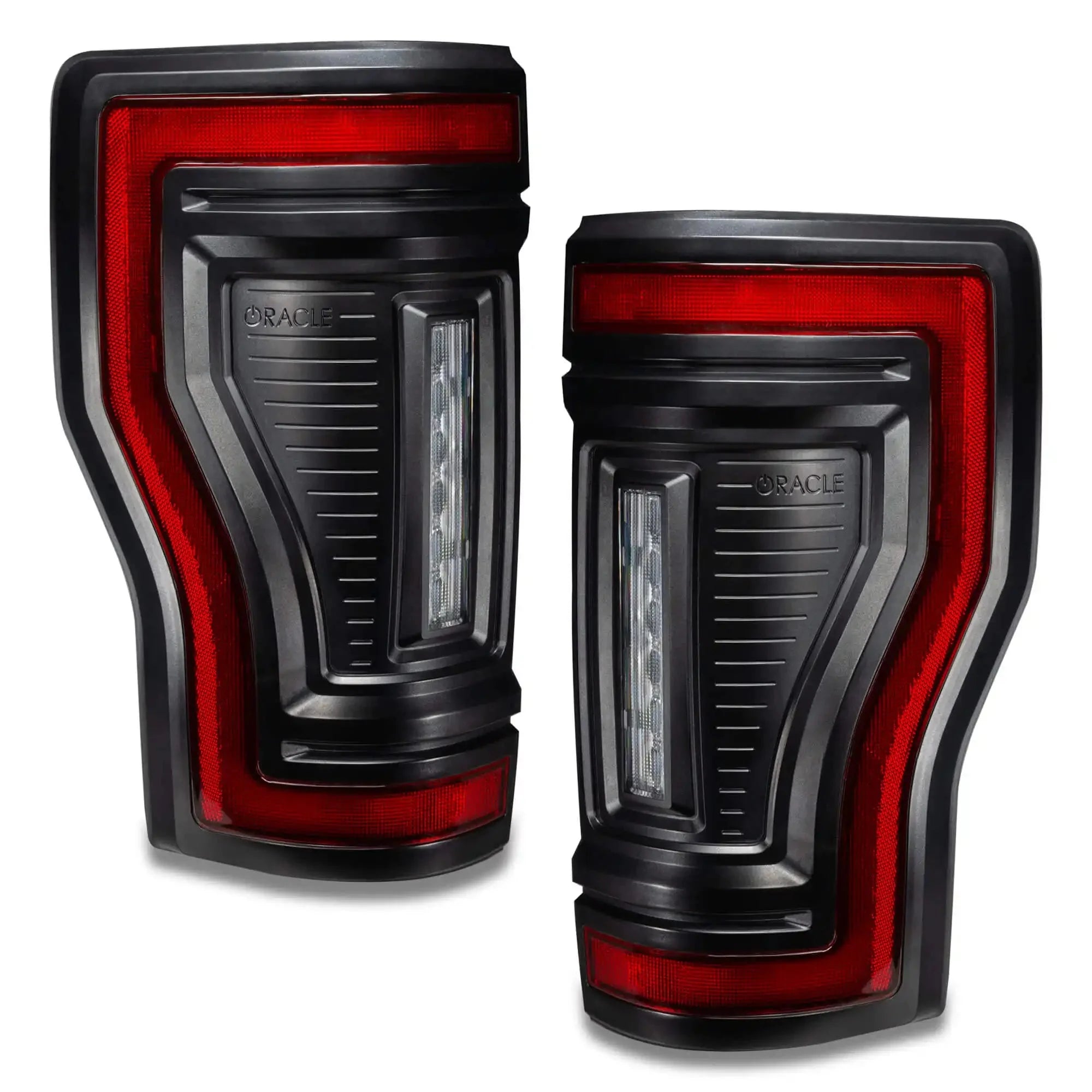 Pair of black and red LED tail lights for off-road and overlanding vehicles