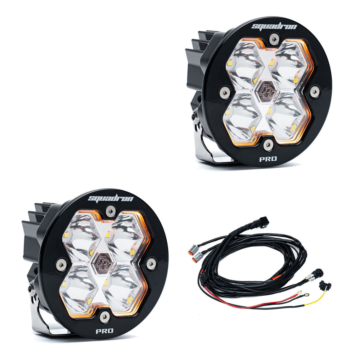 Baja Designs Squadron-R 2.0 Pro Black LED Auxiliary Light Pod Pair
