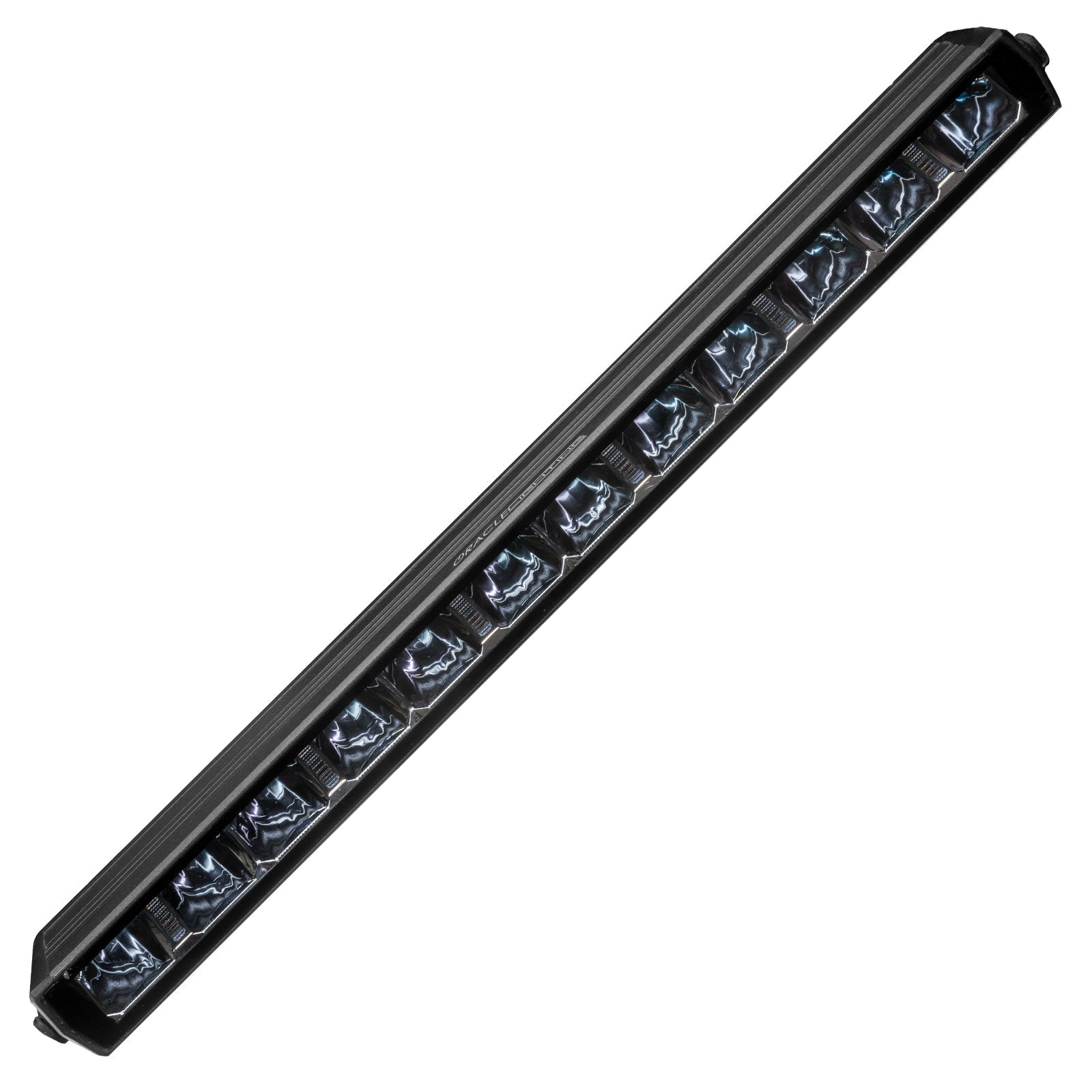 LED light bar for off-road vehicles, black housing, multiple reflector segments
