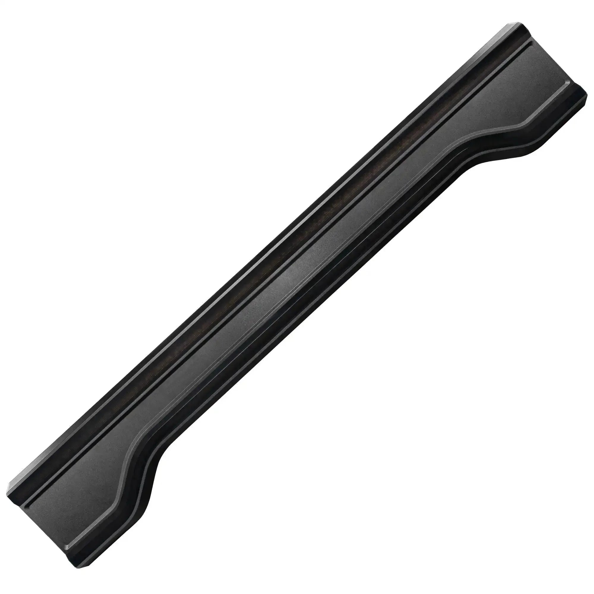 Black roof rack crossbar accessory for overlanding vehicles on white background