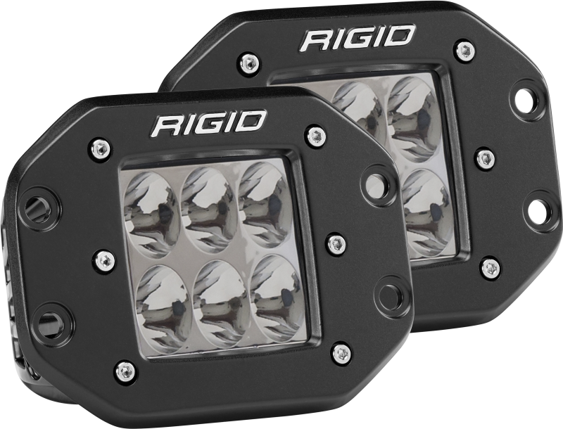 RIGID D-Series PRO LED Pod Pair, Driving, Flush Mount