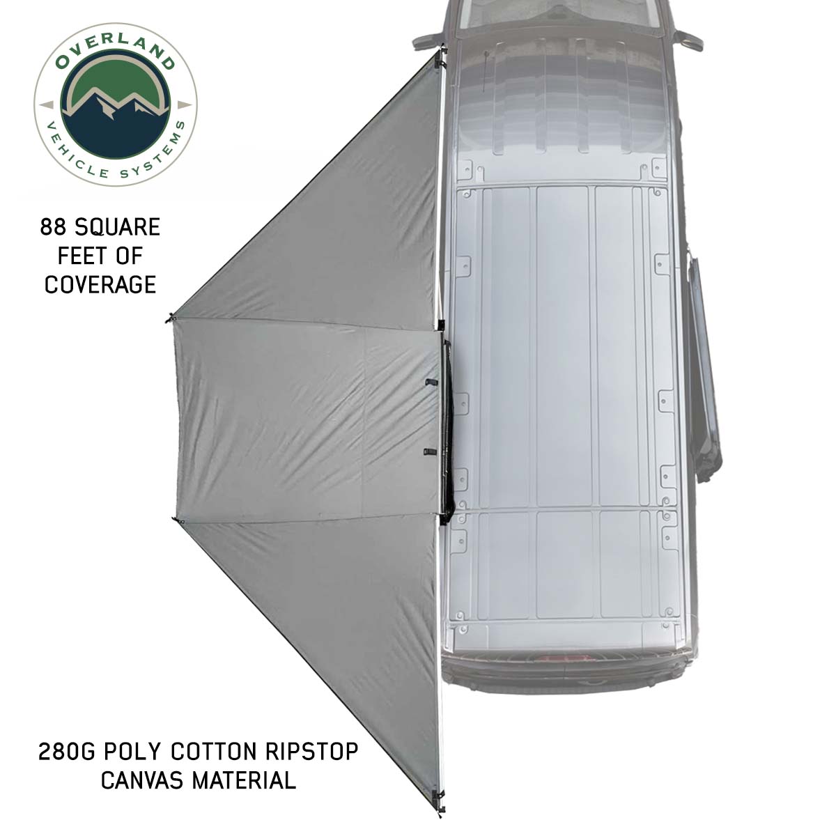 Overland Vehicle Systems HD Nomadic 180 awning for mid-high roof vans - view 4