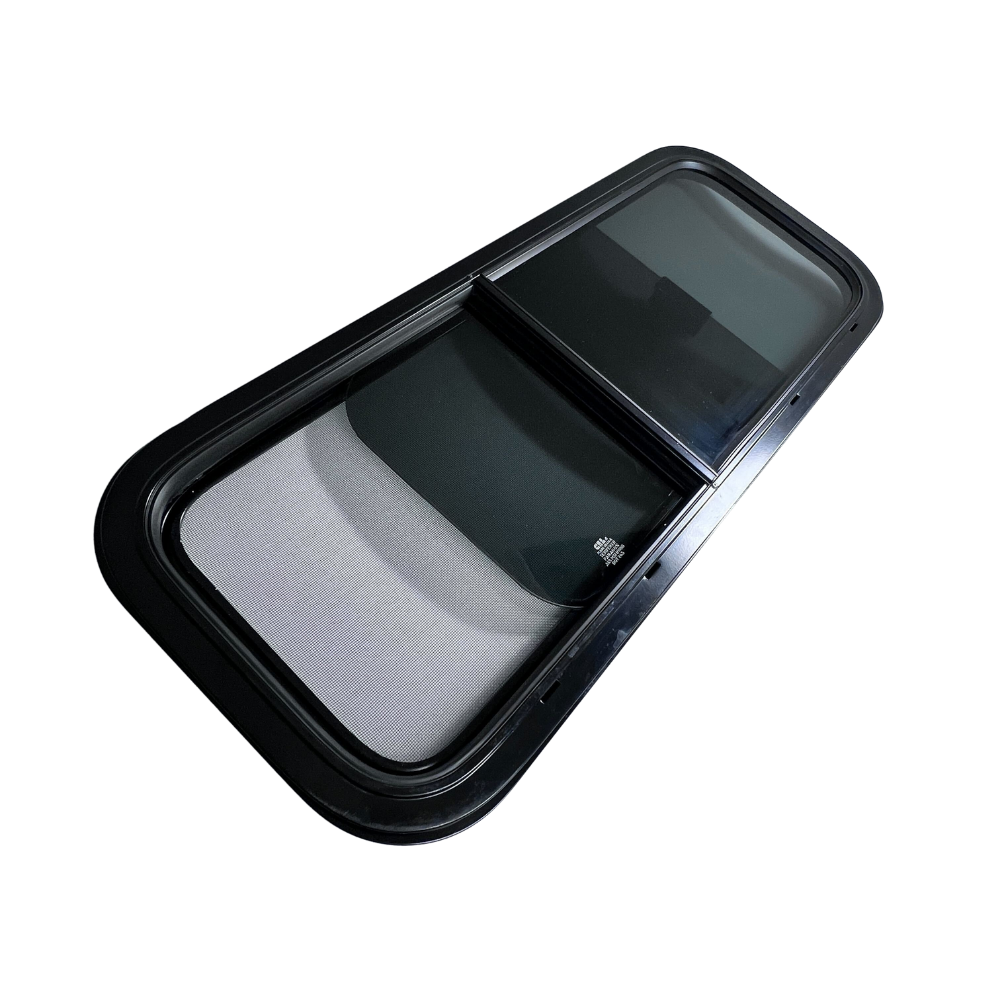 CRL Glass Slider Window w/ Clamp Ring (Driver Side) for Sprinter Van Wideout