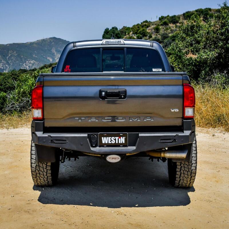 Westin Pro-Series Rear Bumper, Textured Black, fits Toyota Tacoma