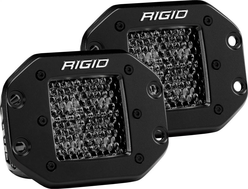 RIGID D-Series PRO Midnight Edition Light Pair, Spot Diffused, Flush Mount
