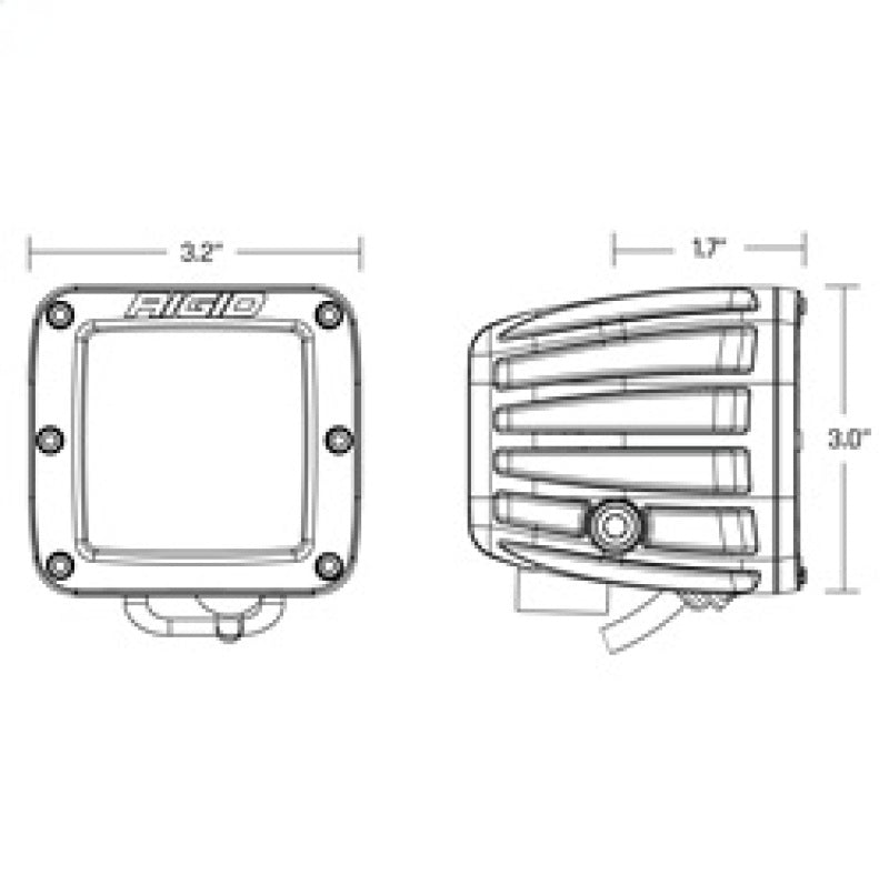 RIGID D-Series PRO SAE Fog Light Pair, White